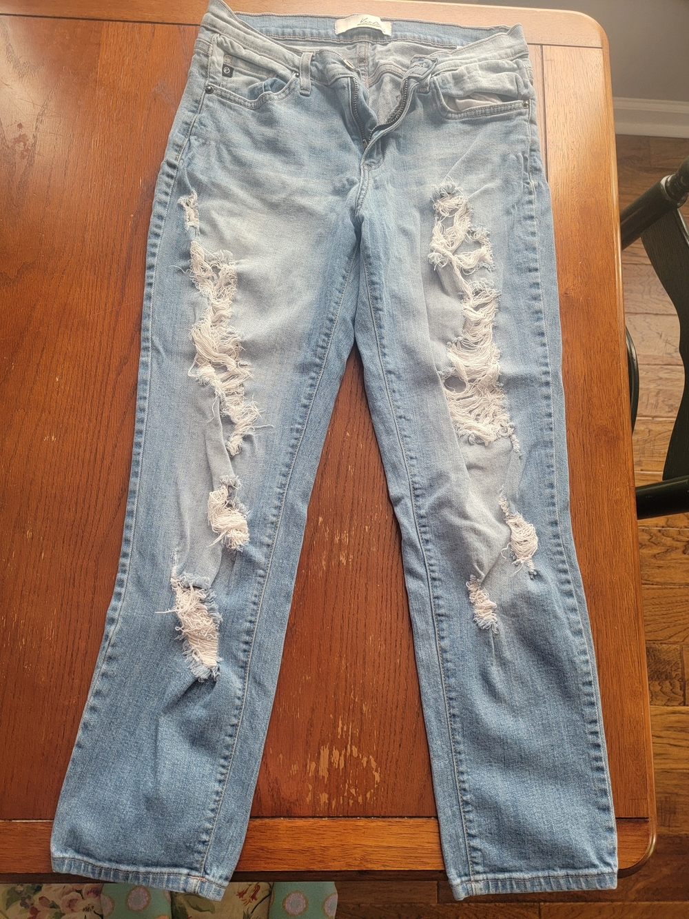 KanCan Light Blue Distressed Boyfriend Jeans